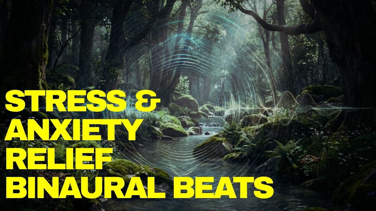 STRESS & ANXIETY RELIEF BINAURAL BEAT | ALPHA WAVES POSITIVE THINKING STRESS RELIEF SHOWER