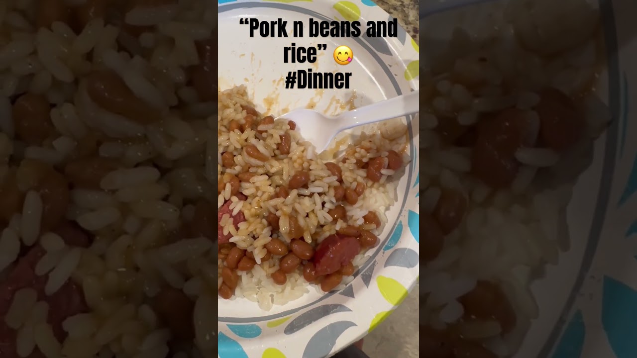 🫘🍚 Dinner | Pork n beans and rice #dinner #foodie #southerncooking #yummy #shorts