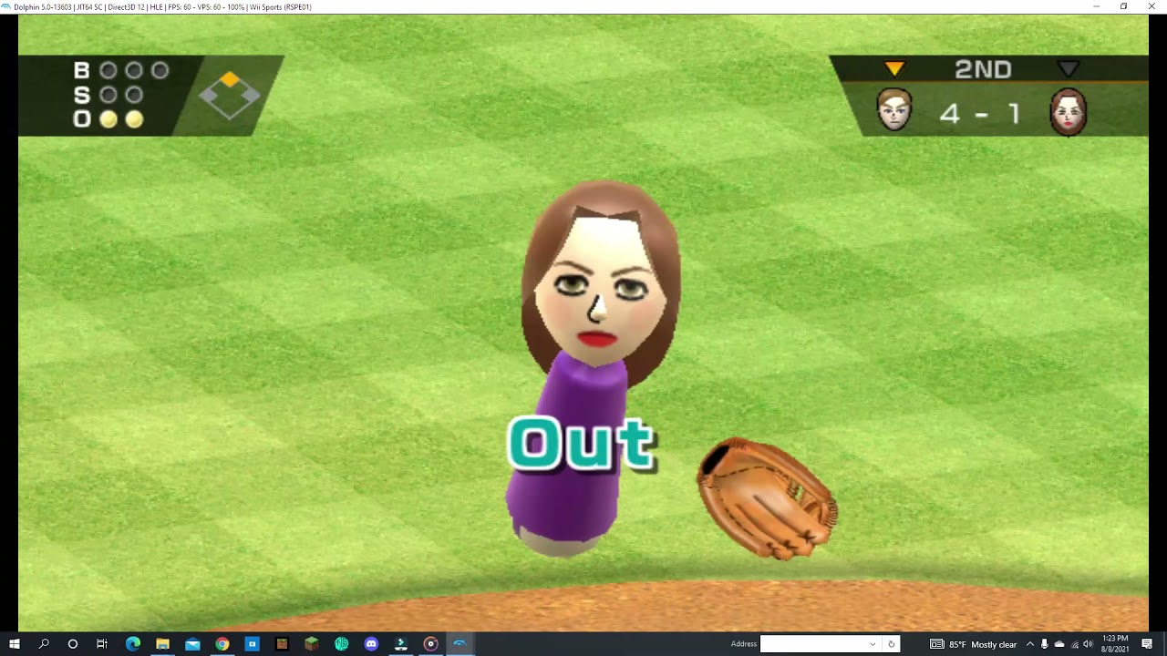 WII SPORTS BASEBALL Guest B VS Elisa