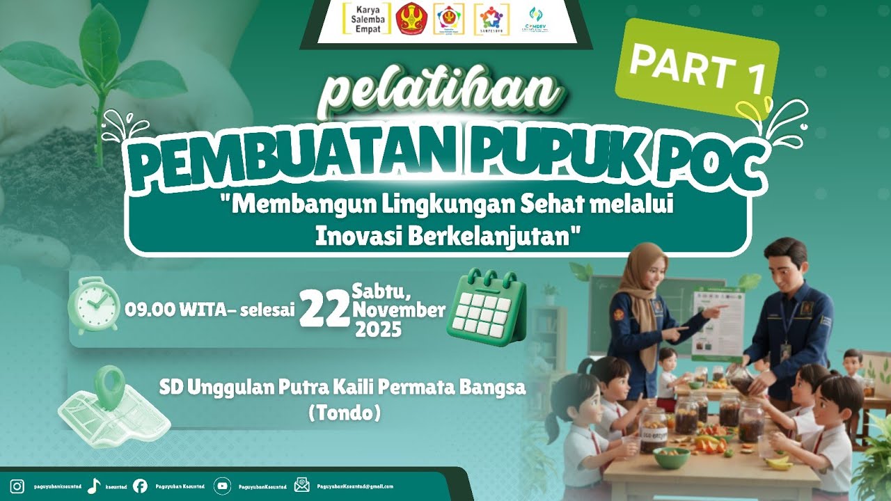 Pembuatan POC bersama  Paguyuban KSE UNTAD di SD Unggulan Putra Kaili Permata Bangsa Part 1