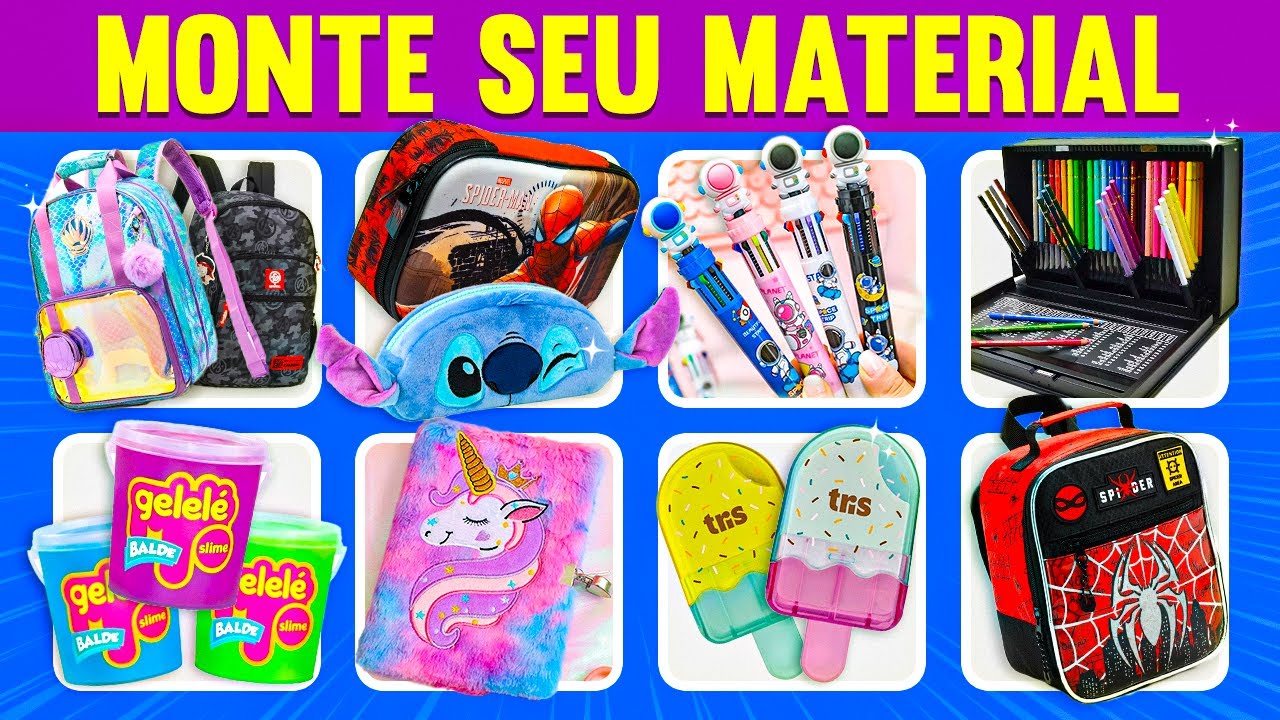 🎒📚 MONTE SEU MATERIAL ESCOLAR ✏️ Jogo das Escolhas
