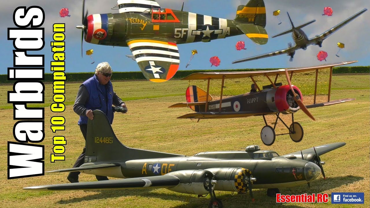 RC BEST TOP 10 WARBIRDS WW1 and WW2 (Action Compilation)