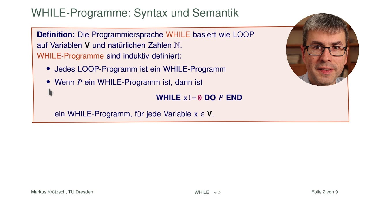WHILE-Programme als universelles Berechnungsmodell