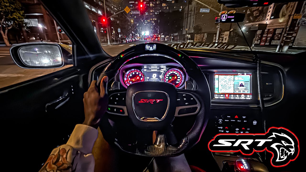 LATE NIGHT 1000HP HELLCAT REDEYE DRIVE POV [LOUD EXHAUST] 🐈&zwj;⬛