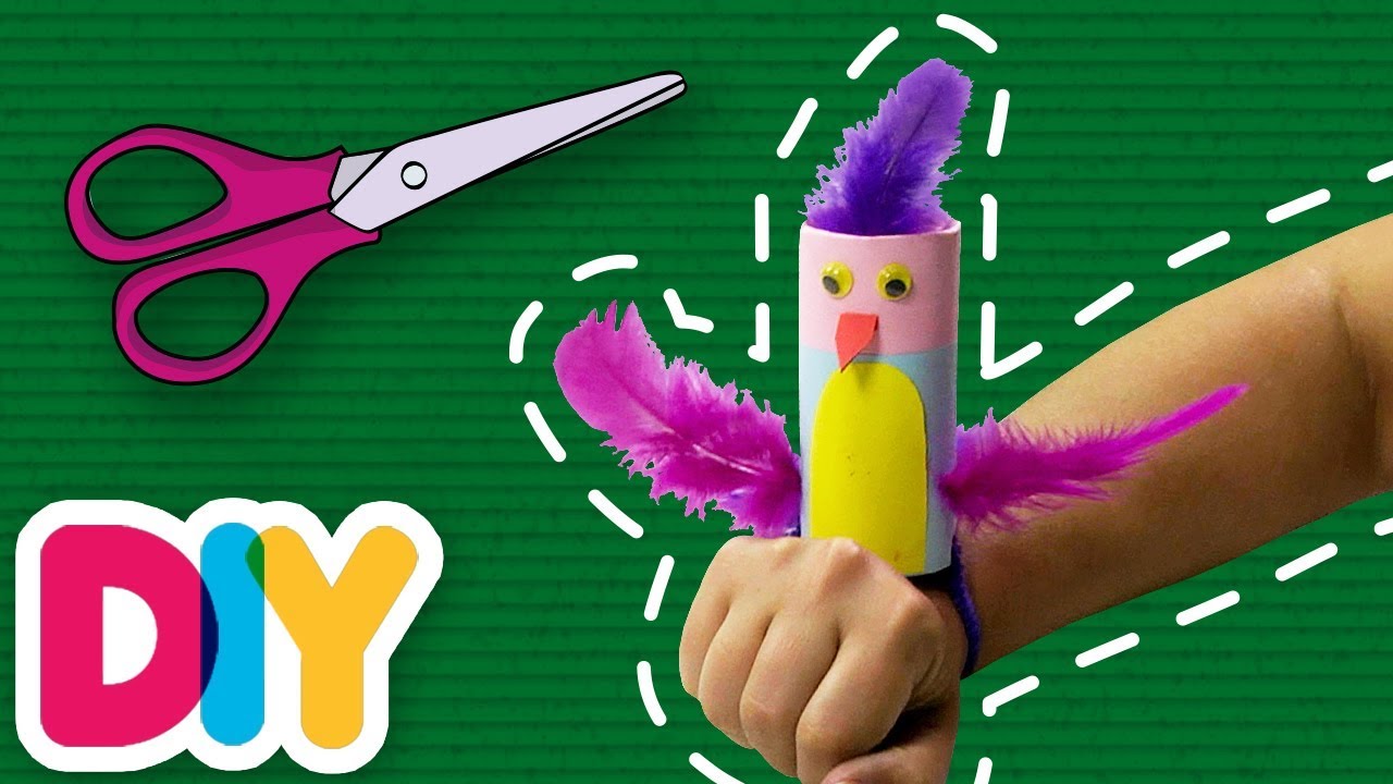 Wrist PARROT Paper Roll Craft | Fast-n-Easy | DIY Labs