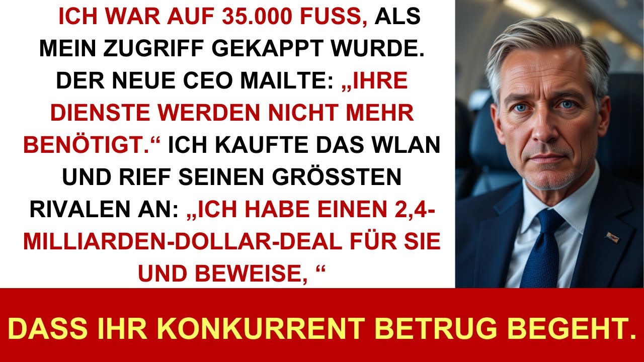 CEO feuerte mich in 10.000 m — rief Rivalen an, verkaufte 2,4-Mrd.-Deal vor Landung