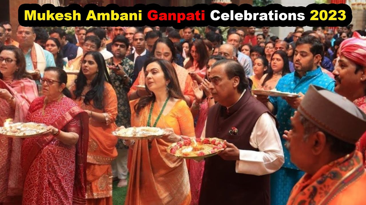Mukesh Ambani Mega Ganpati Celebration 2023 | Biggest Stars,Cricketers,Politicians Attended Pooja