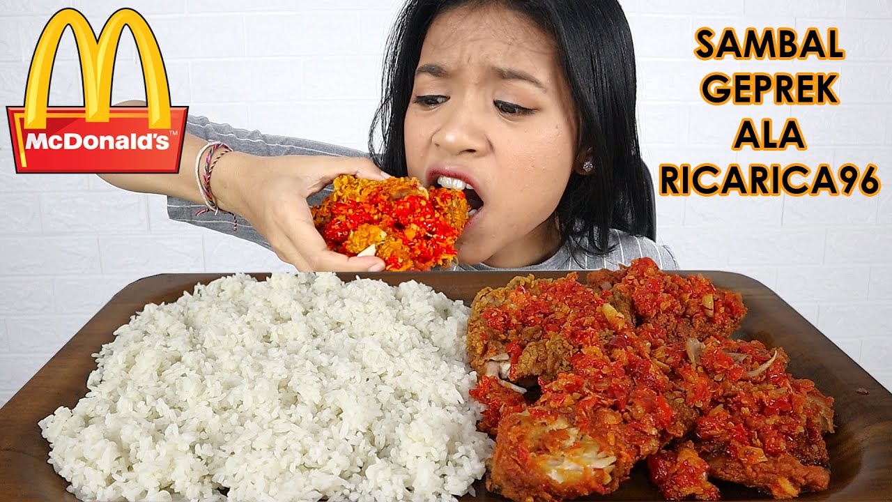 MUKBANG AYAM MCD GEPREK BUATAN RICARICA96