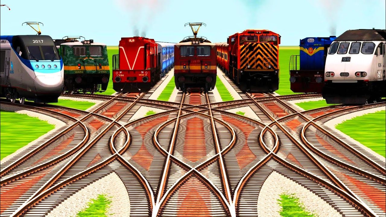 8 Indian Express Train Crossing At High Graphic Track l Branches Railroad Crossing l trainsimulator