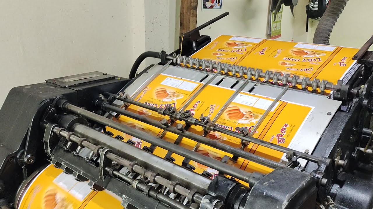 Original Heidelberg Einfarben Offset Letterset Using UV Coating Lamination