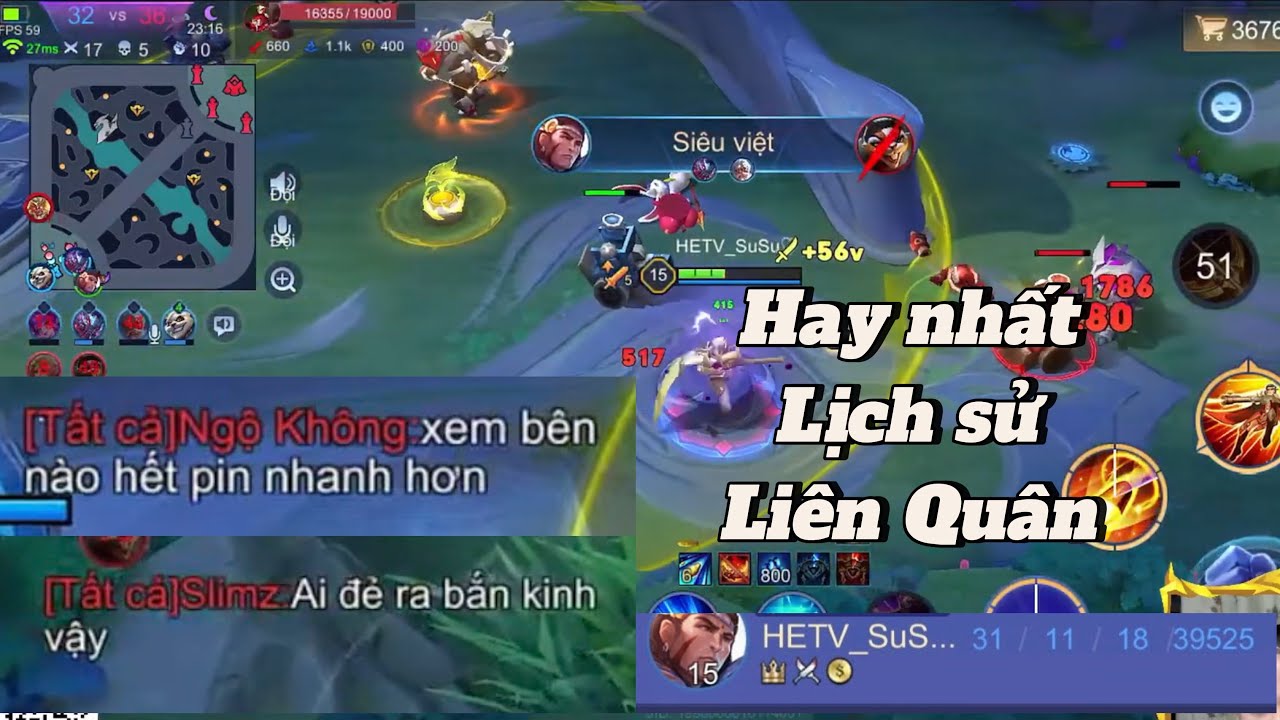 Trận đấu dài căng thẳng hay nhất lịch sử liên quân. Vẩy elsu 31 kill và cái kết ...