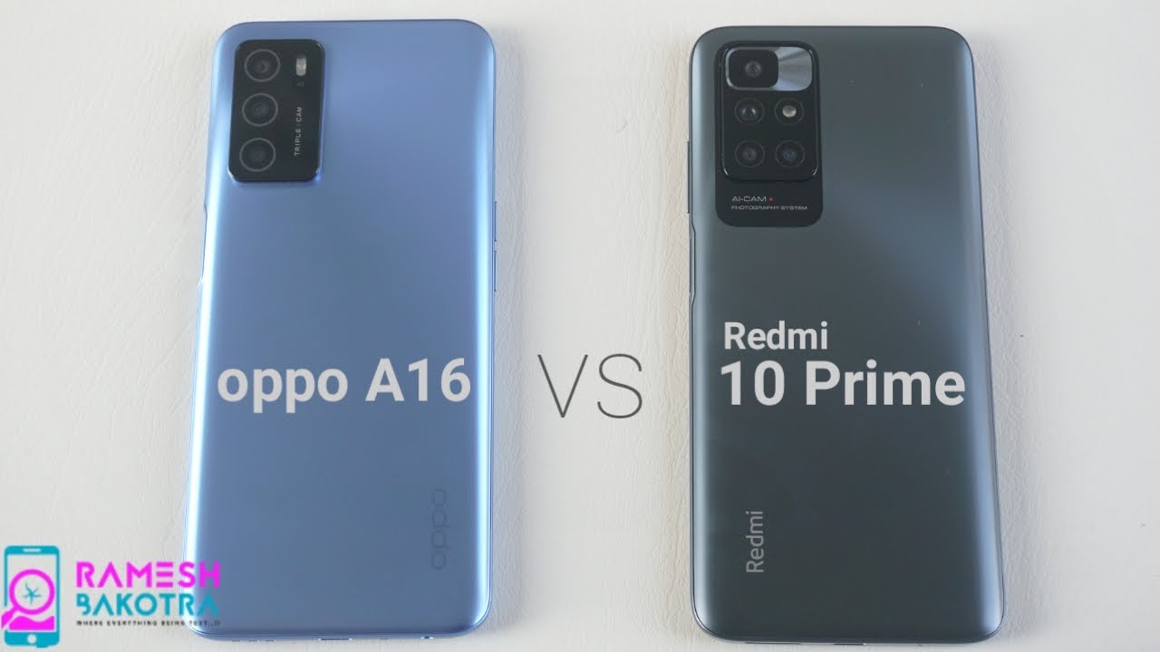 Oppo A16 vs Redmi 10 Prime SpeedTest and Camera Comparison