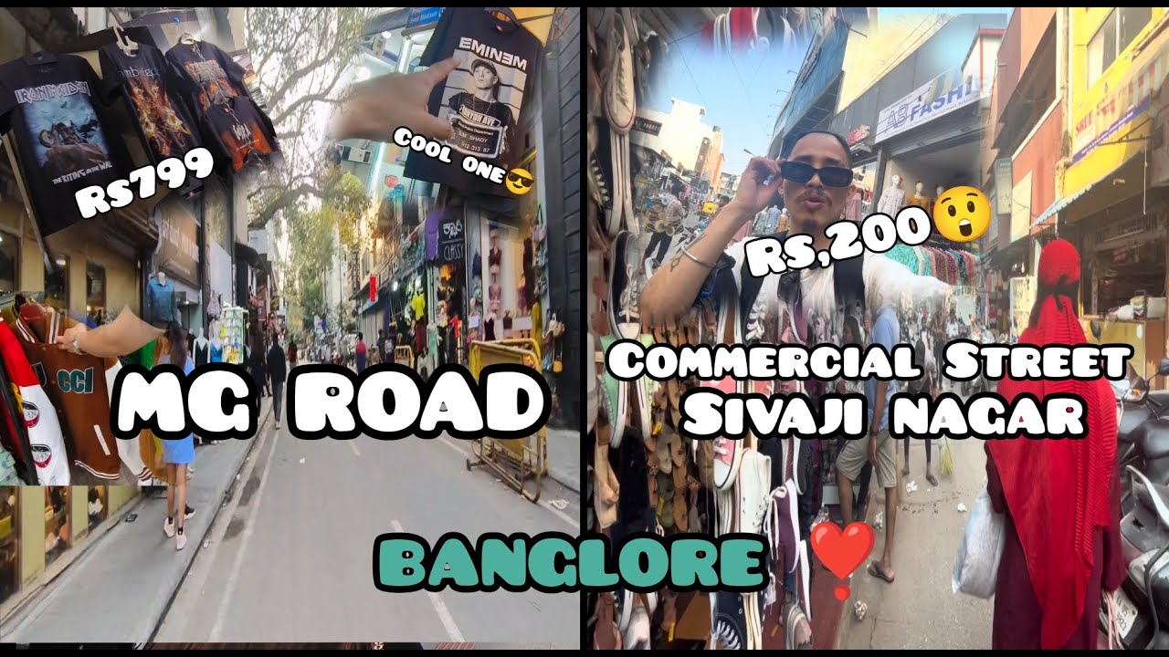 Sivaji nagar Comercial street & MG Road Bangalore!Best shopping place🔥! Explore@gorkheyboyvlogs6643