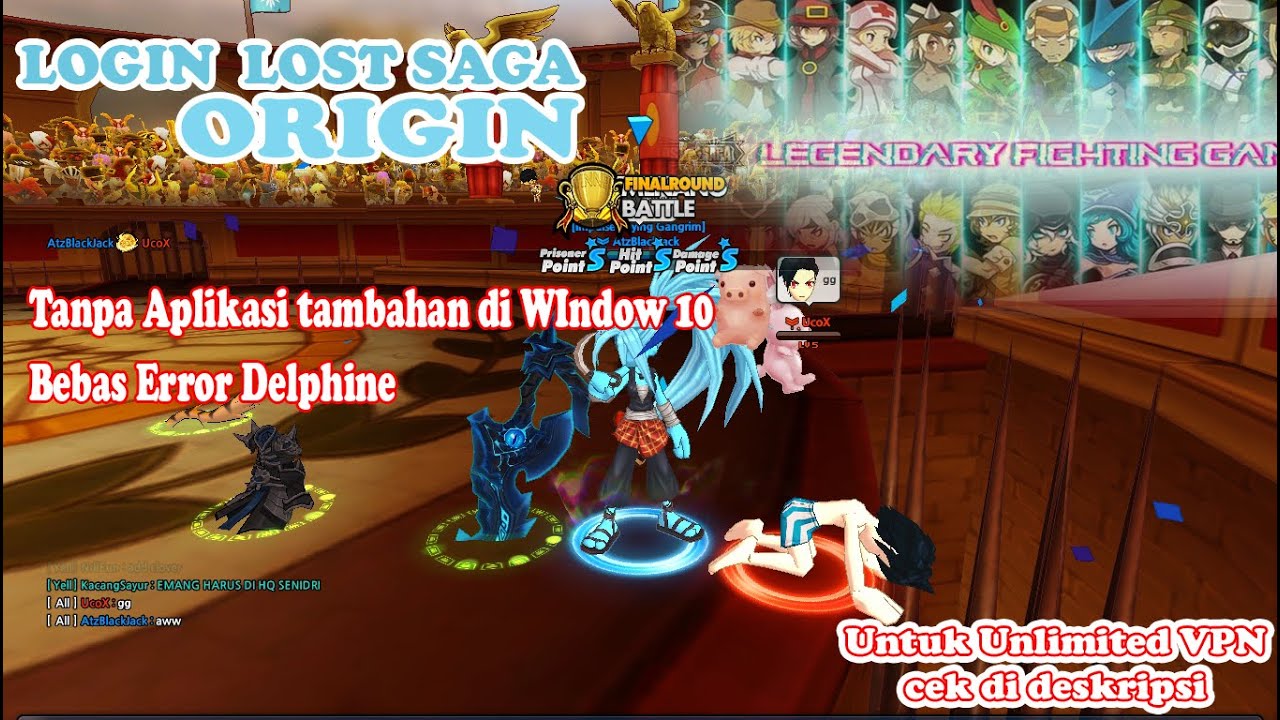 cara menbuka LOST SAGA ORIGIN di Windows 10 Tanpa Download Aplikasi Tambahan ex:VPN