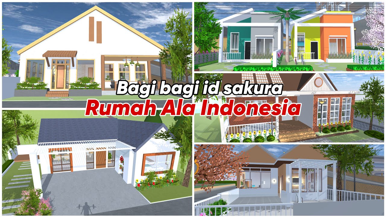 BAGI BAGI ID RUMAH INDONESIA PALING AESTHETIC DI SAKURA 💕 - SAKURA SCHOOL SIMULATOR