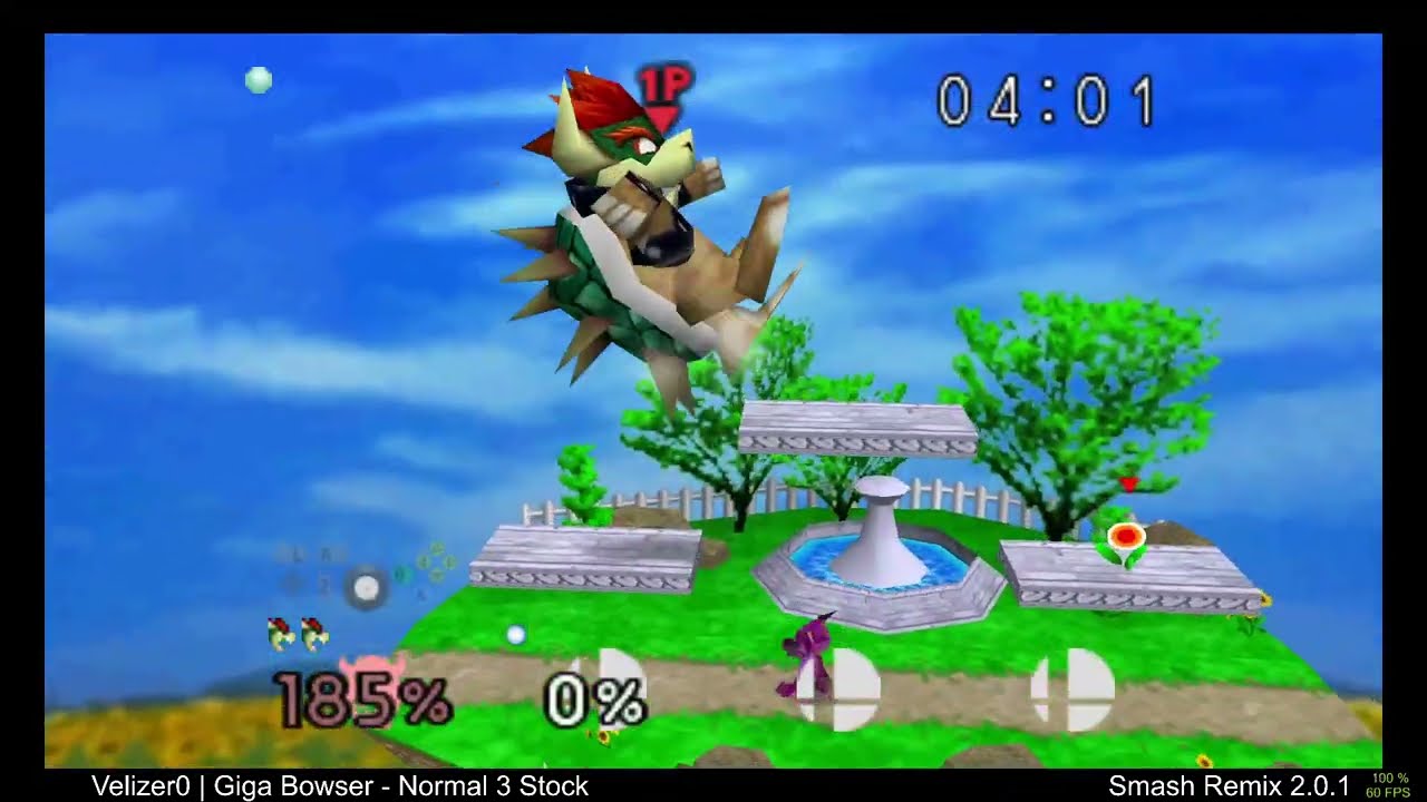 Smash Remix 2.0.1 - Remix 1P Mode (Giga Bowser) - Normal 3 Stock Speedrun in 09:48