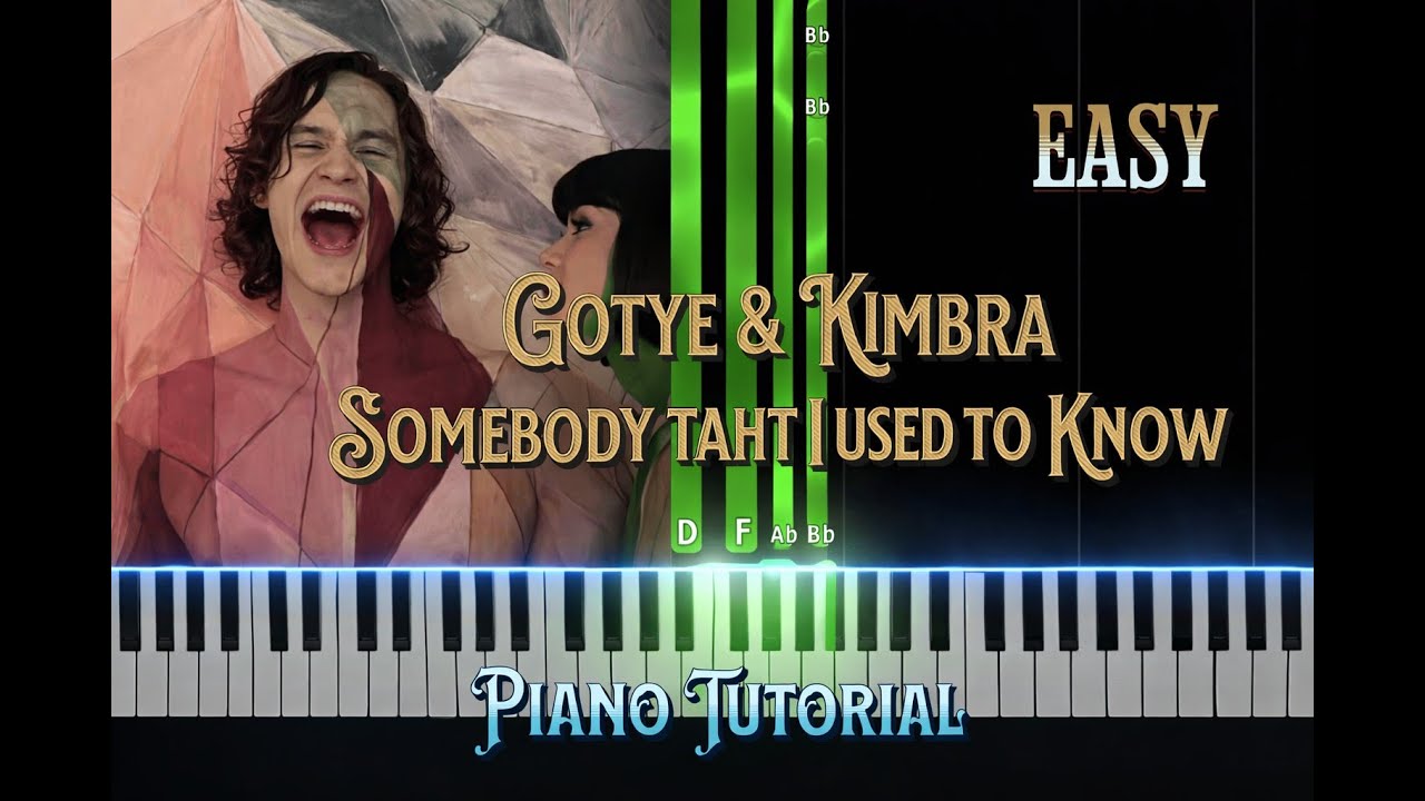 Somebody that i used to know Gotye & Kimbra Easy Piano Tutorial