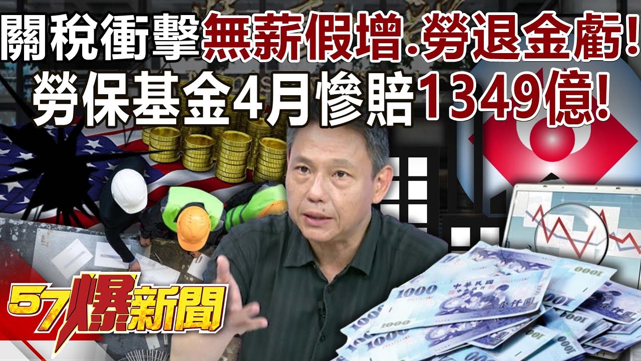 關稅衝擊「無薪假增、勞退金虧」！勞保基金4月慘賠「1349億」！ - 黃暐瀚 柳采葳 謝寒冰 徐俊相《57爆新聞》20250603-4