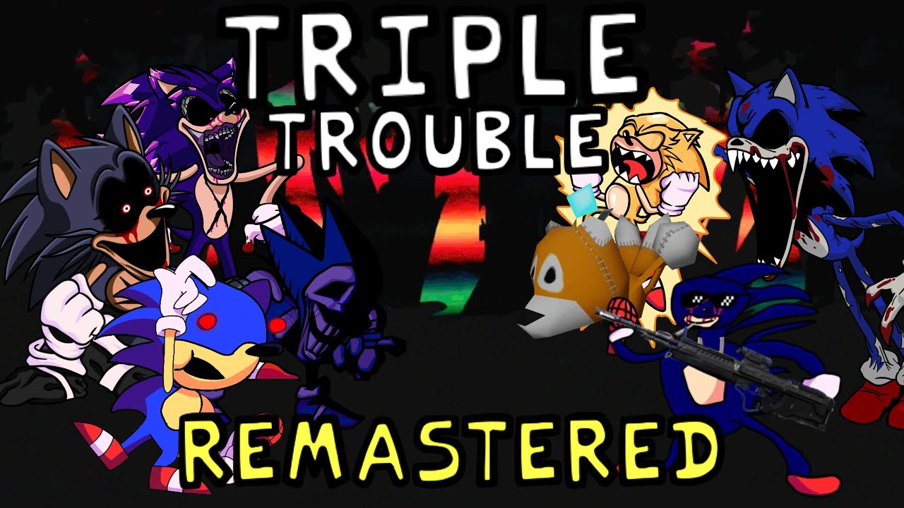 Ultimate Showdown - Triple Trouble but it's 1.5 Characters vs 2.0 Characters - Remastered Cover- FNF