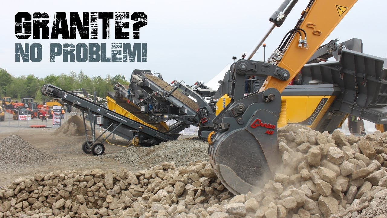 Crushing granite with a RM V550GO! impact crusher