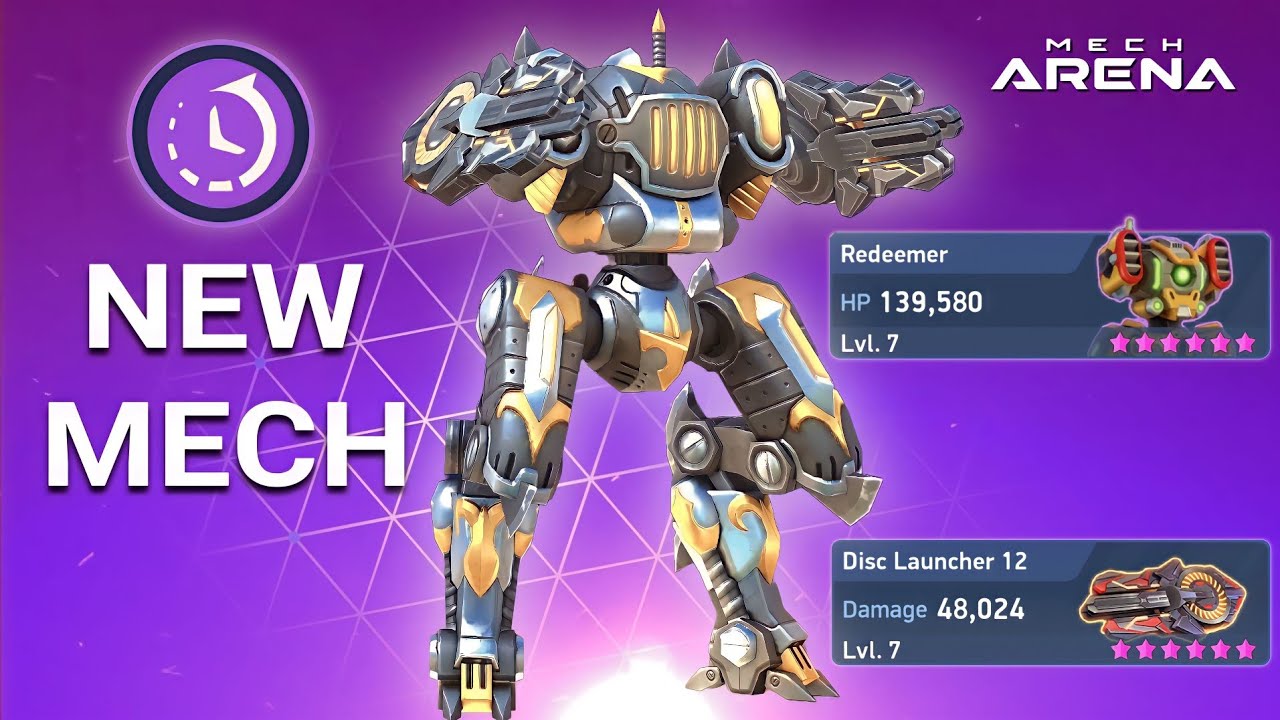 New Mech - Redeemer + Disc Launcher 12 - Mech Arena