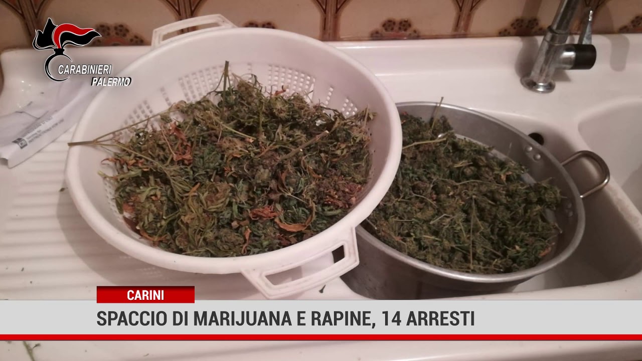 Carini. Spaccio di marijuana e rapine, 14 arresti