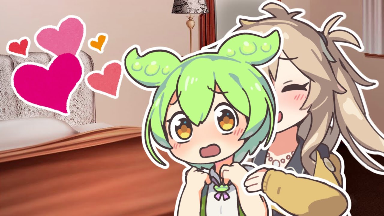 【百合】ホテルでイチャイチャするずんだもんとつむぎ【ずんだもん/春日部つむぎ】