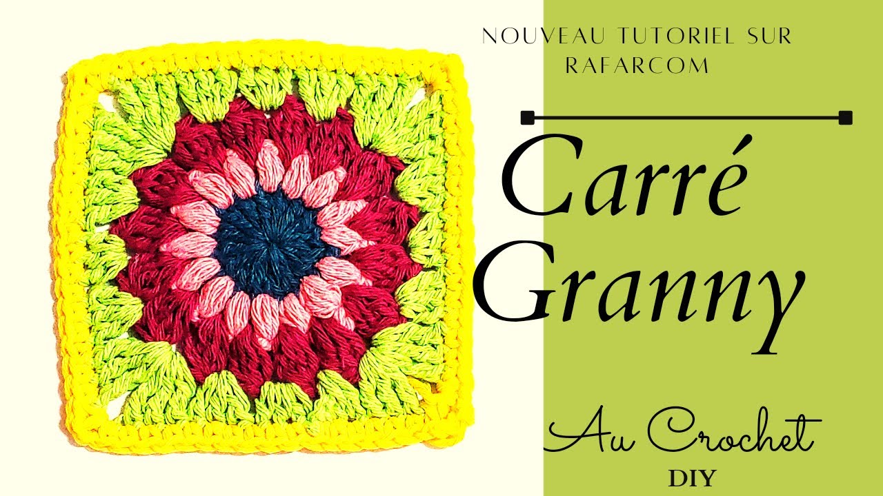 Crochet granny carré special droitiers