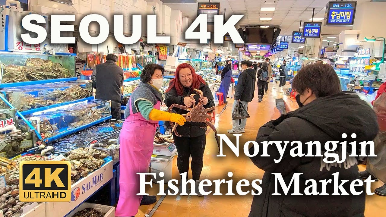 [4K] Seoul Noryangjin Fisheries Market Walk