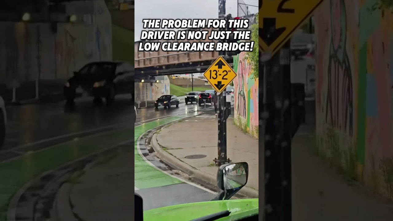 The GPS is telling this truck driver to make a U-turn on a two lane road. #trucking #trucker #semi