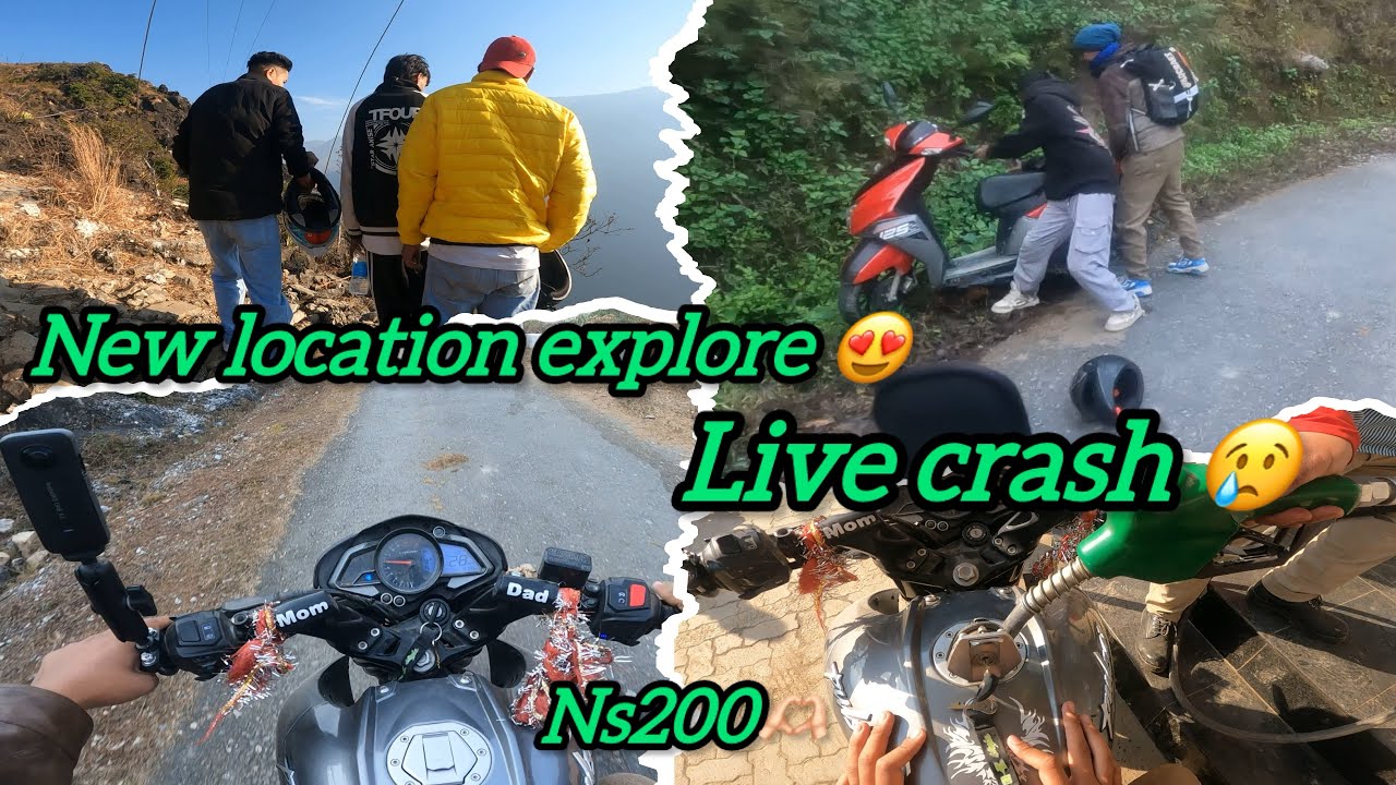 Ride with friends ❤️// live crash Ntorq 😱// new location hidden location Dharchula 😍