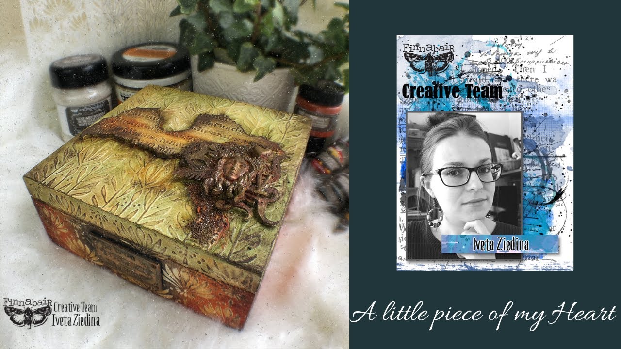 A Piece of my Heart | Mixed Media Keepsake Box by Iveta Ziedina for Finnabair
