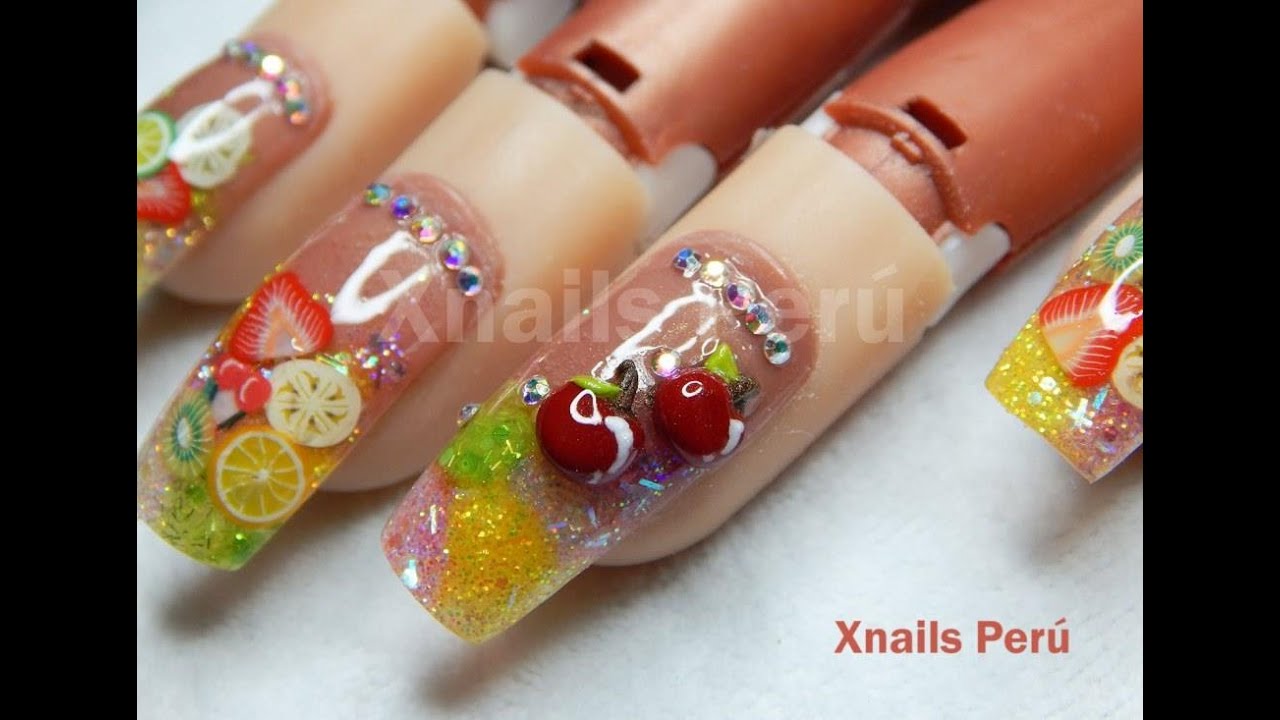 Fruit nails encapsulado con Dual y 3d/ Xnails Perú