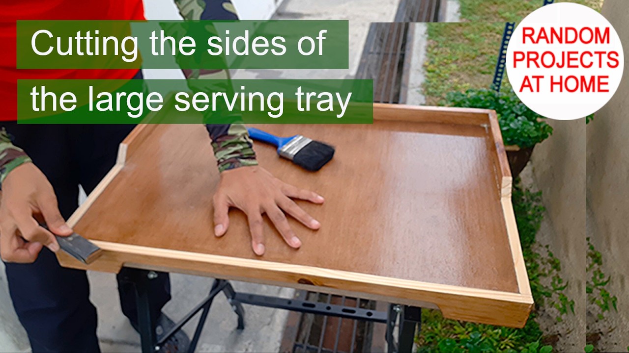 Project: Cutting the sides of the large serving tray