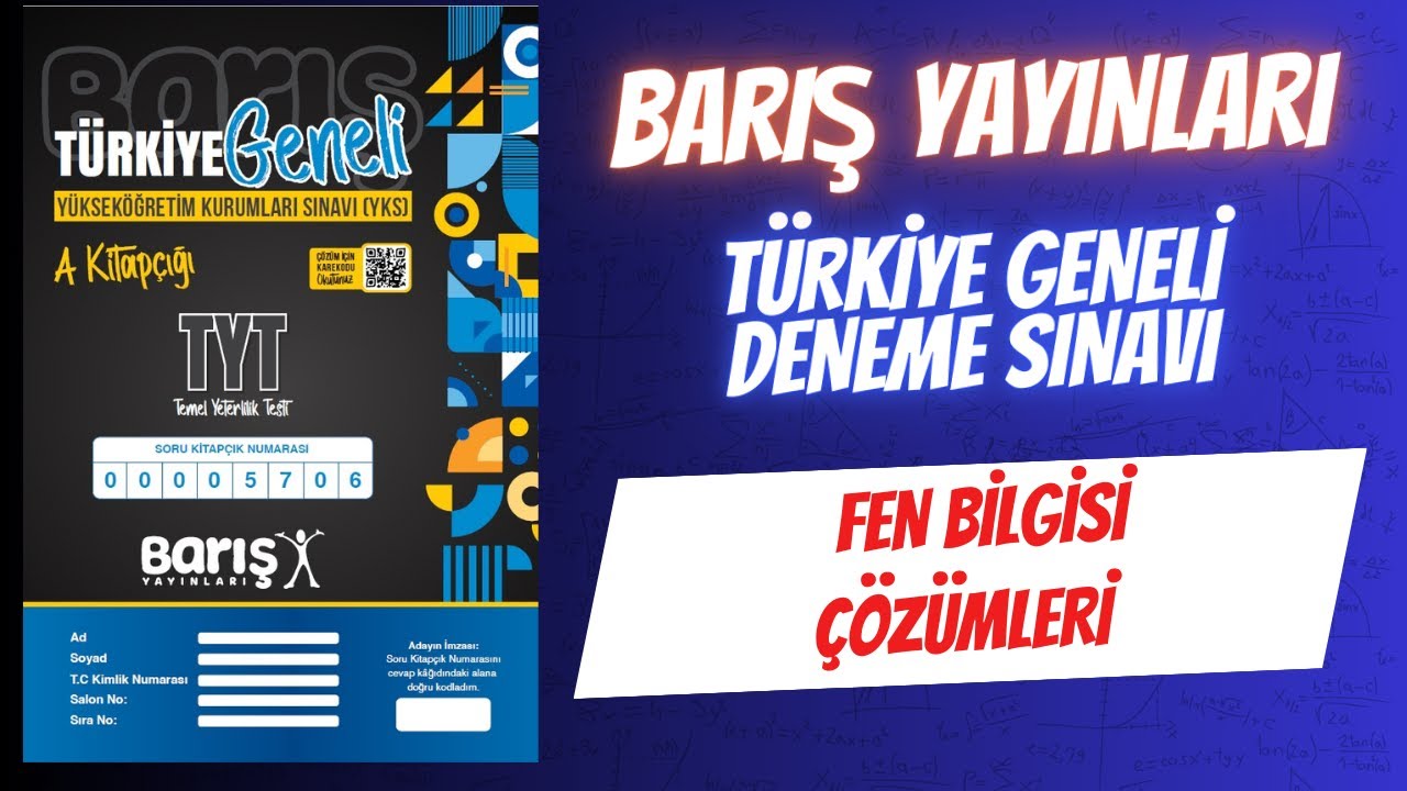 Barış Yayınları | Türkiye Geneli Deneme Sınavı | Fen Bilimleri Soru Çözümleri