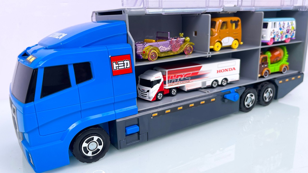 トミカ☆世界の高級な車のミニカーを開封してコンボイへ収納！ホンダ スプランキもある☆Tomica 