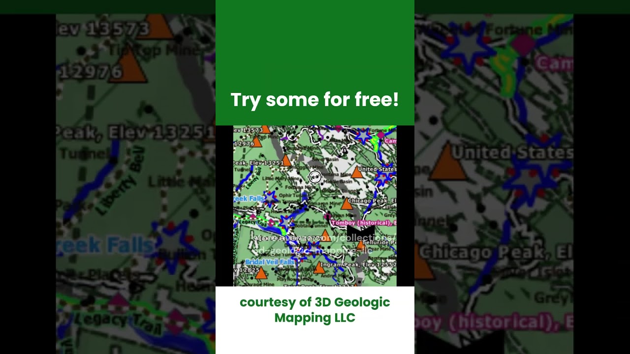Digital recreation maps in Colorado  - many types and scales, try for free! #digitalmaps #recreation