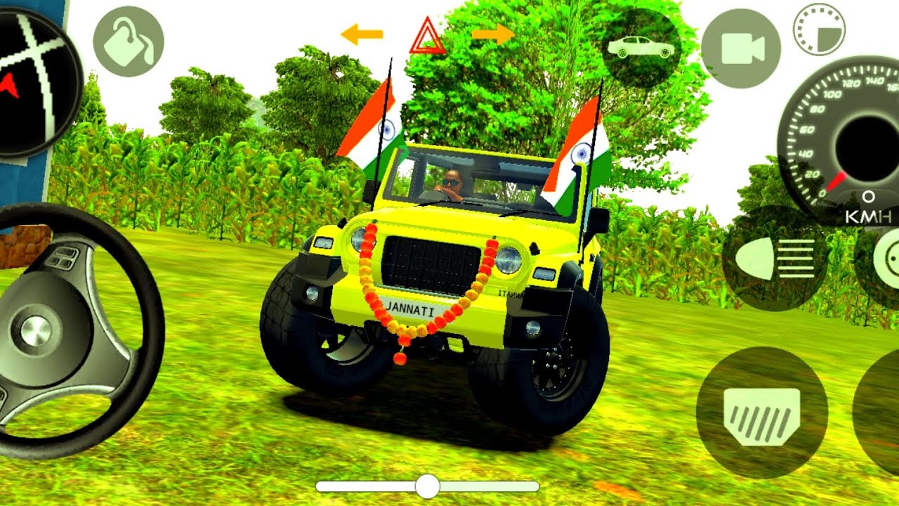 😎 Dollar (Song) Modified MahindraThar Car Games: Indian Cars simulator game || (Gadi wala game)