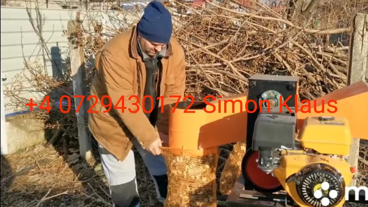 Tocătoare profesională pentru crengi groase, Professional shredder for thick branches.