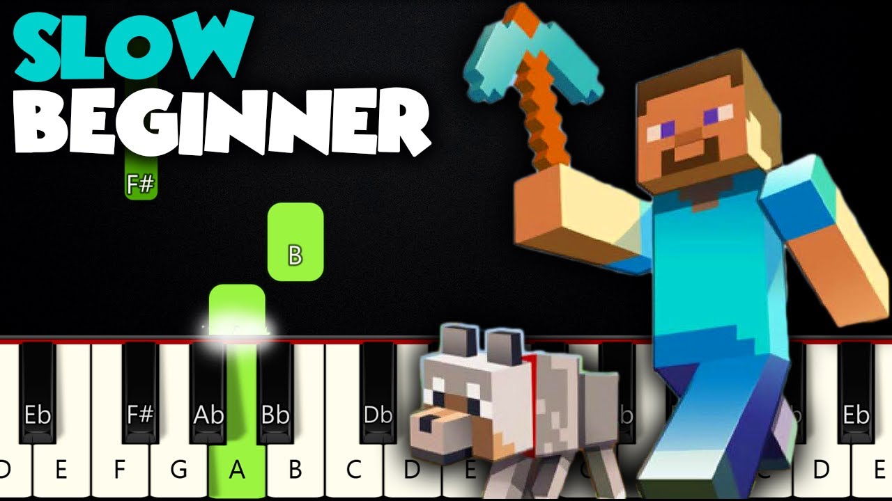 Sweden - Minecraft | SLOW BEGINNER PIANO TUTORIAL + SHEET MUSIC by Betacustic