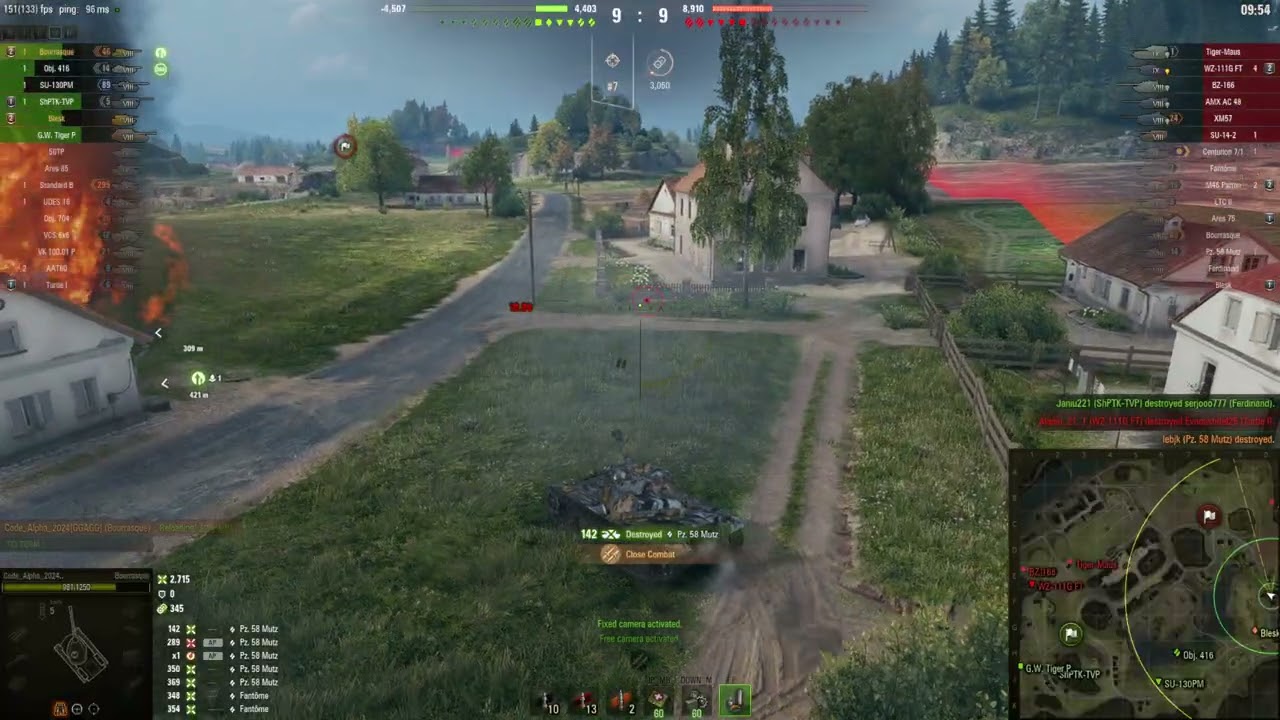 2 Tanks vs Half the Enemy Team – Bourrasque & Light Tank Tactical Comeback | World of Tanks