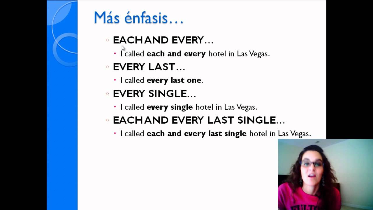 La Diferencia Entre Each y Every (cada) En Inglés