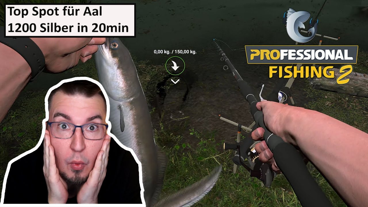 Top Spot für Aal mit Grundrute 1200 Silber in 20min | Professional Fishing 2 | Deutsch | UwF