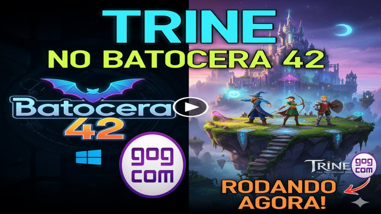VOCÊ NÃO VAI ACREDITAR! Jogos de Windows (Trine) Rodando no Batocera 42!