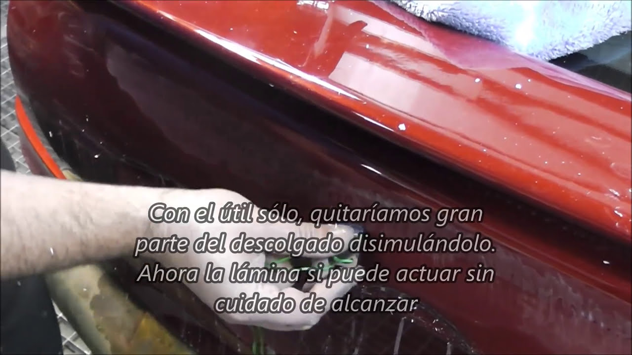 Eliminar descolgados con el útil. Solochapaypintura.com