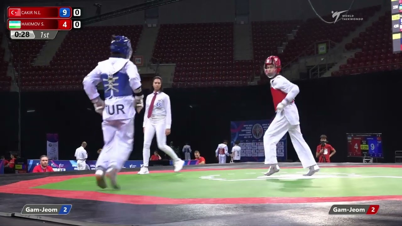 330 Round of 16 Boys  53kg TUR CAKIR Nusret efe UZB HAKIMOV Sardor