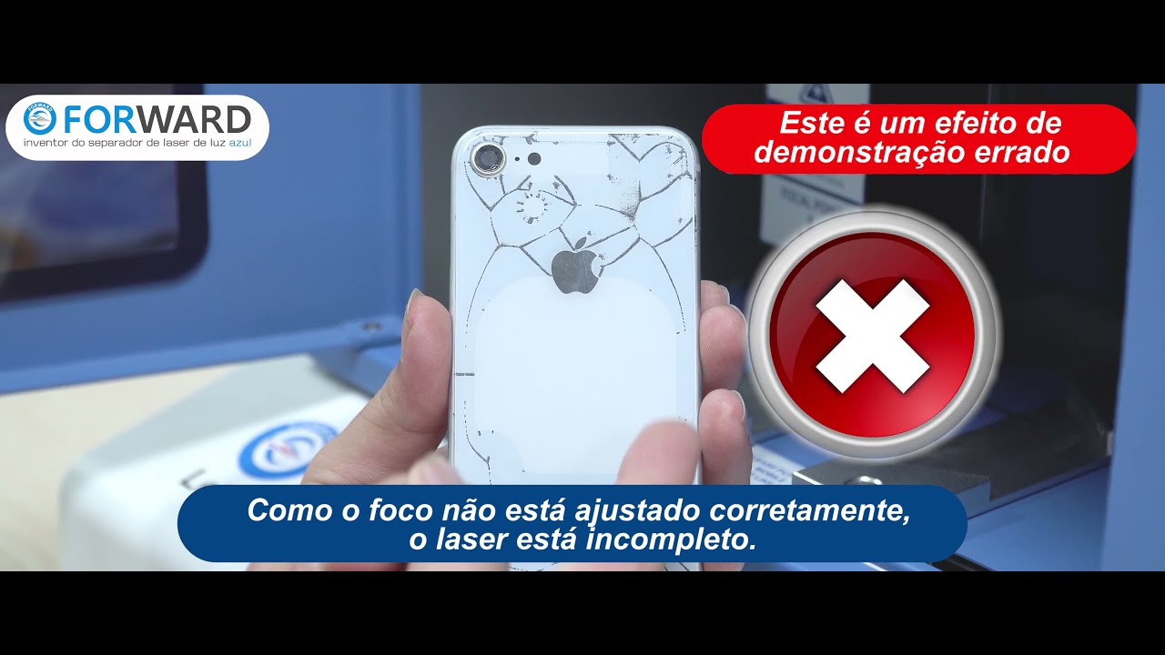 Como ajustar a distância focal corretamente   máquina de separação a laser de luz azul  FORWARD Blue