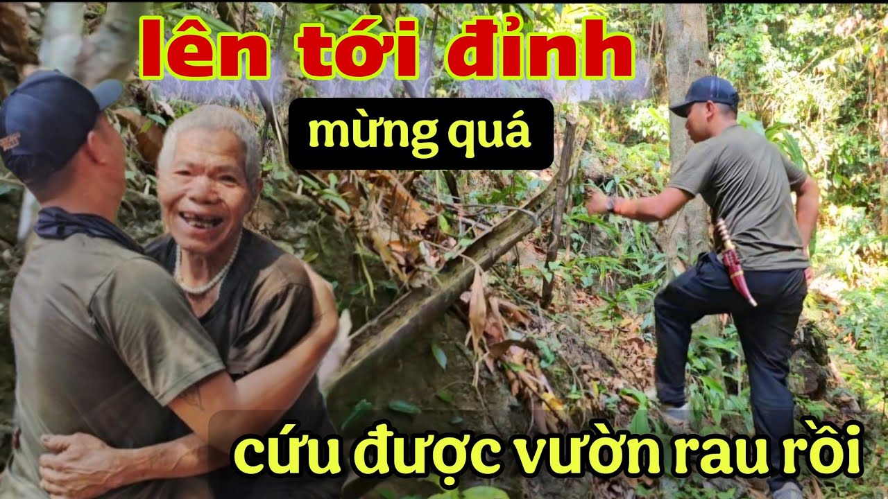 Niềm vui to lớn đến với ông bà khi chúng tôi đã đưa được nguồn nước về tới vườn.