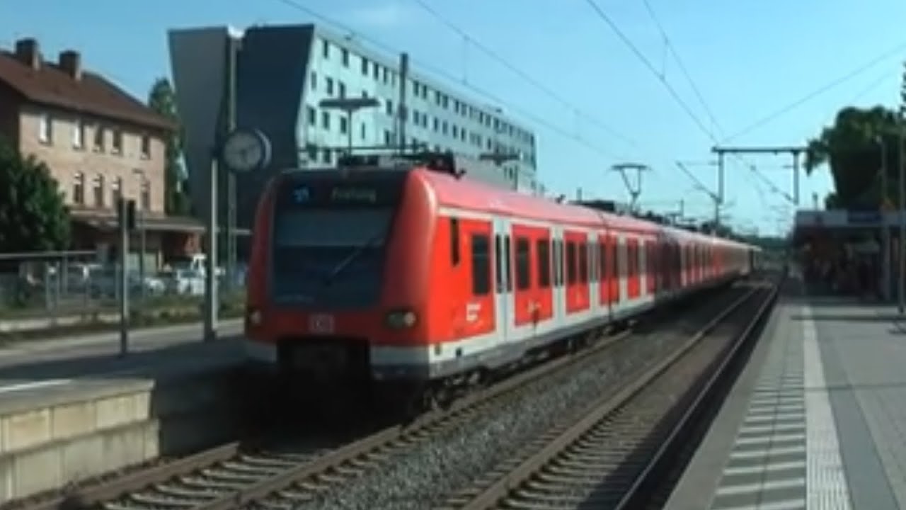 Mit der S-Bahn München BR 423 Als S4 Von München-Mossach nach München Flughafen mit Vmax 140 Km/h
