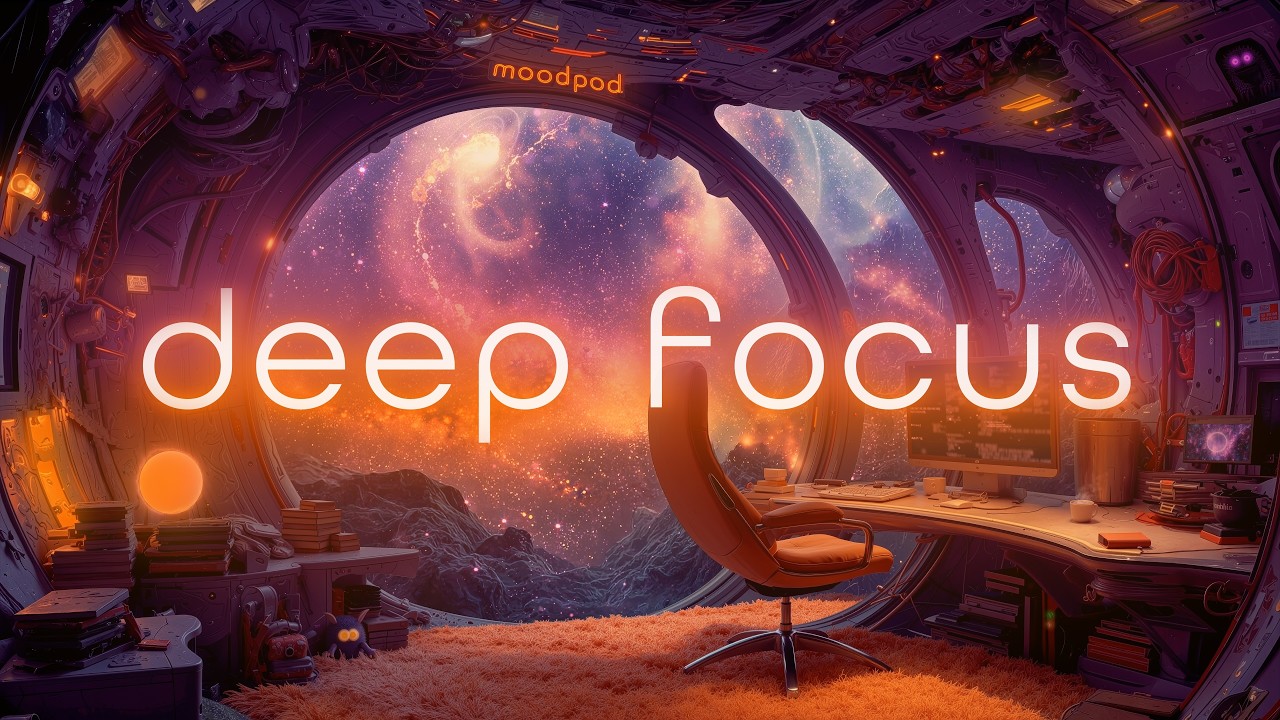 Focus Pod – Sustained Focus & Mental Flow – Flowing Ambient Music – 1 Hour